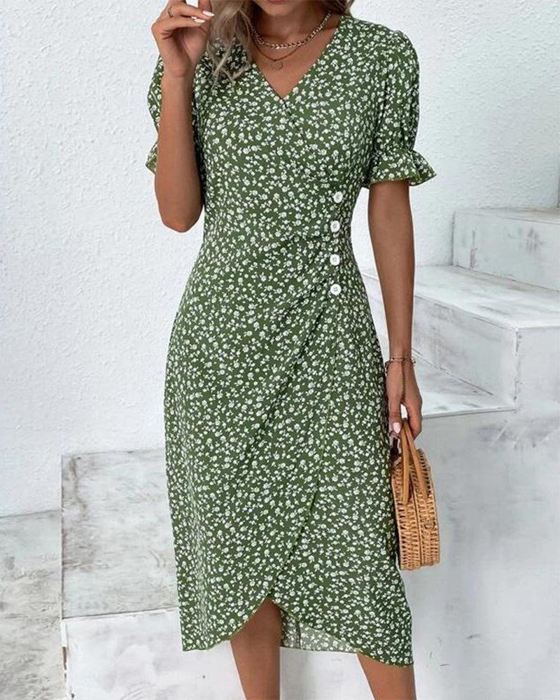 Lydia® | Fine Dress With Buttons