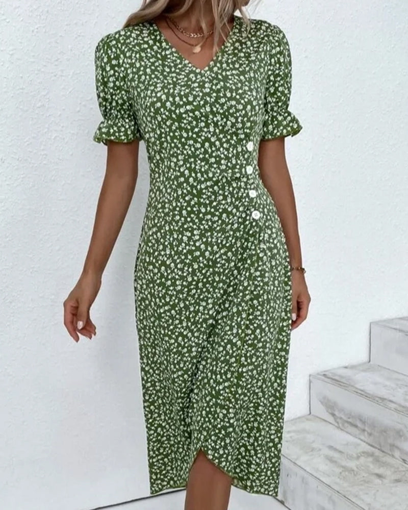 Lydia® | Fine Dress With Buttons