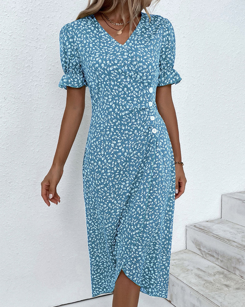 Lydia® | Fine Dress With Buttons