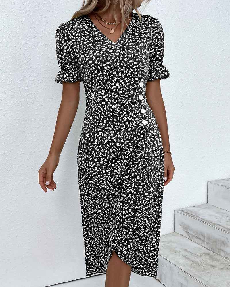 Lydia® | Fine Dress With Buttons