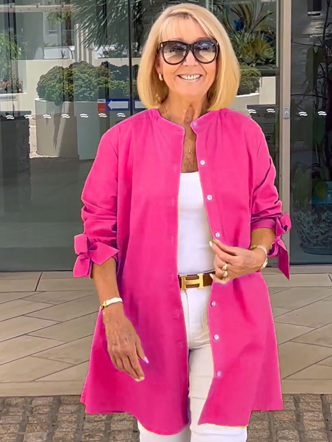 Imelda® | Long, simple cotton shirt