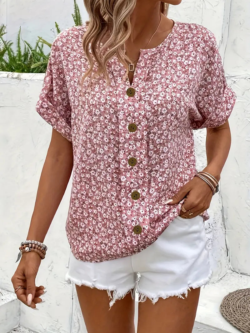 Mabel® | Blouse with flower buttons