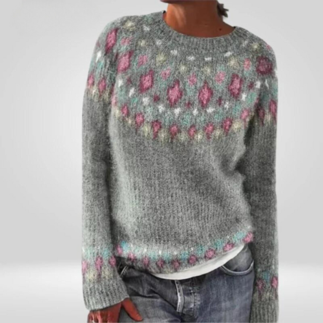 Lena® | Warm women's sweater with a crew neck