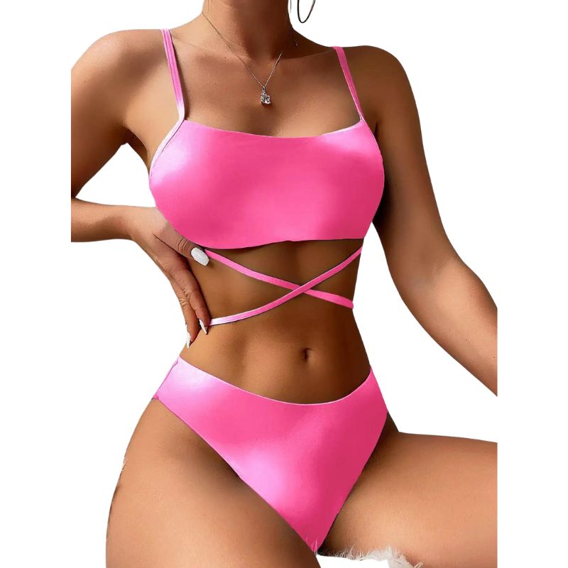 Luciana® | 3-Piece Bikini Swimsuit With Laces And Beach Skirt
