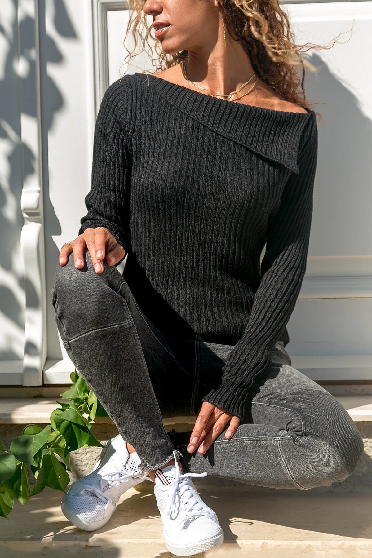 Dagmar® | Fashionable and minimalist sweater lilac