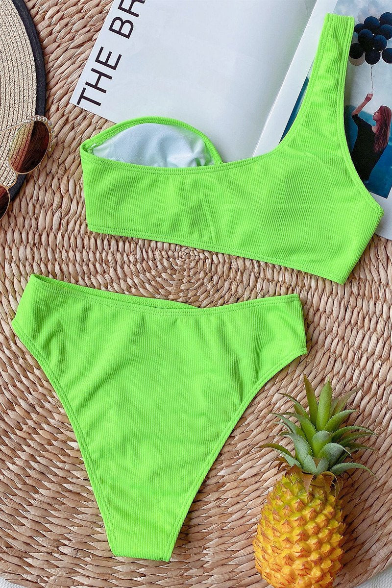 Concepcion® | High waist one shoulder cup bikini