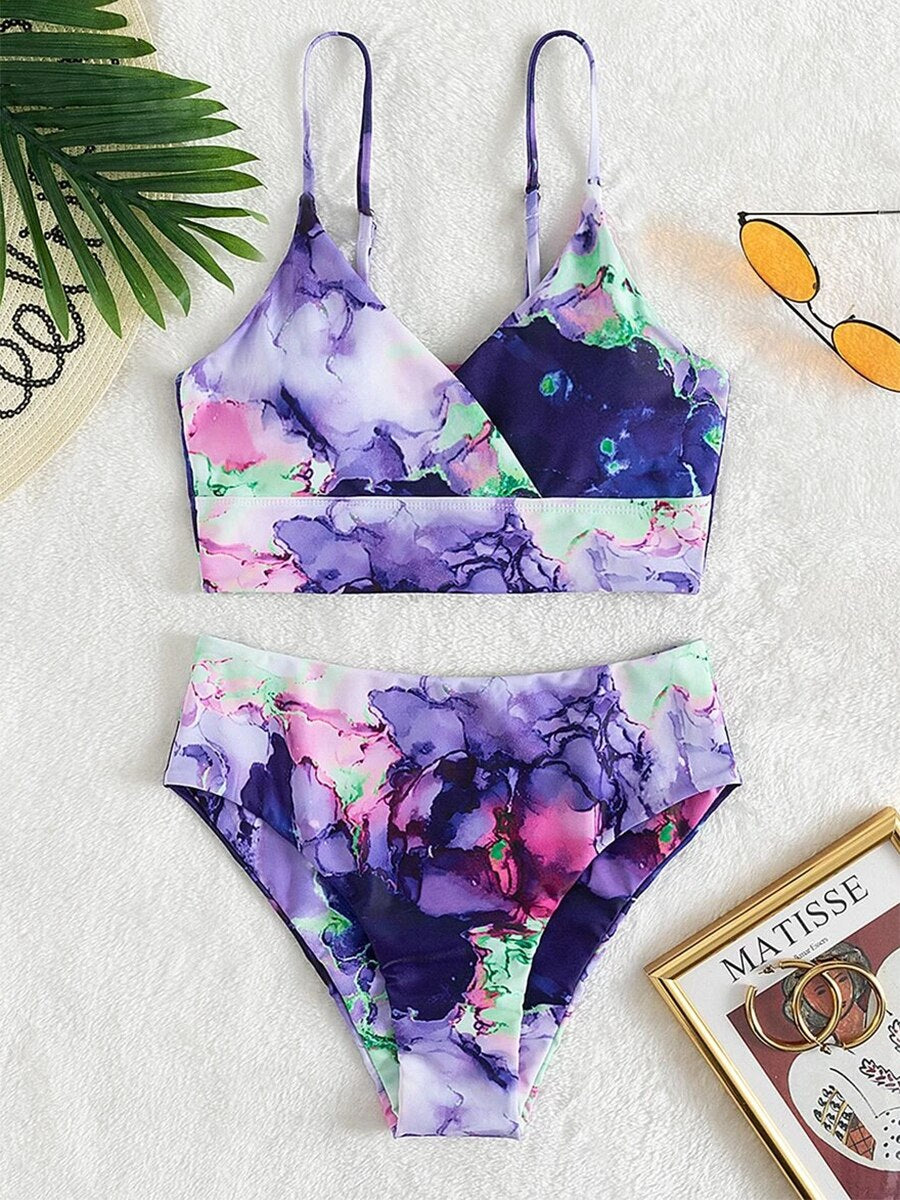 Gloria® | Bikini Elegant Bikini With Marble Print