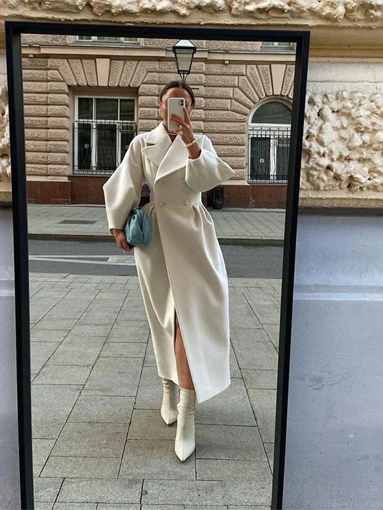 Dulce® | Coat with puff sleeves and lapels