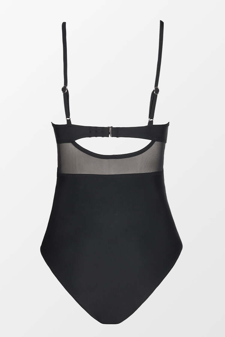 Lina® | Forest swimsuit with neckline and cross detail