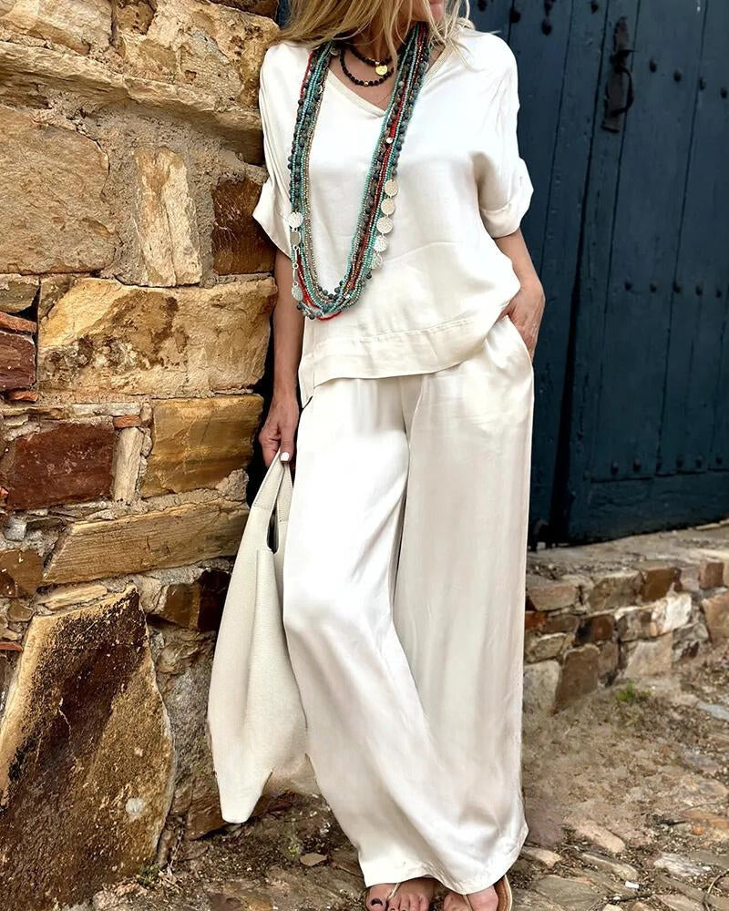 Adriana® | Elegance blouse & pants set