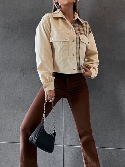 Abigail® | Color block check jacket