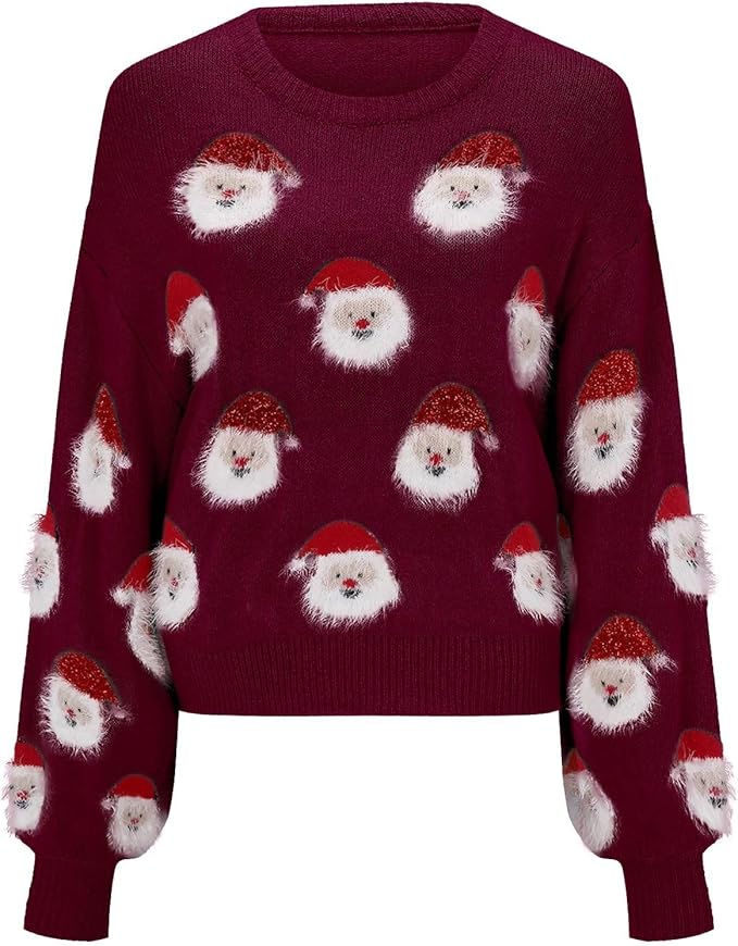 Azucena® | Oversized Christmas sweater with Santa Claus motif