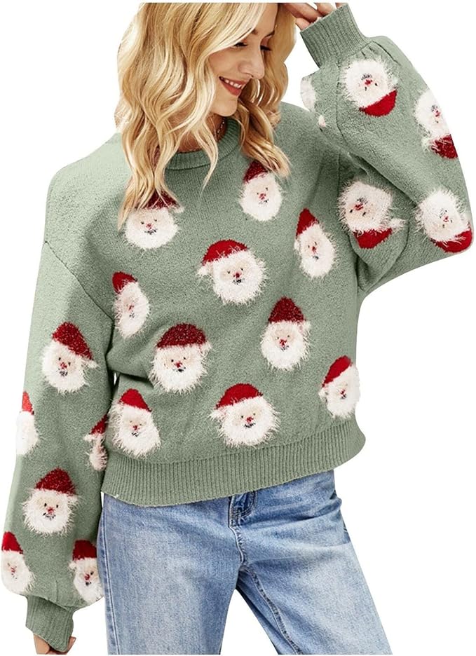 Azucena® | Oversized Christmas sweater with Santa Claus motif