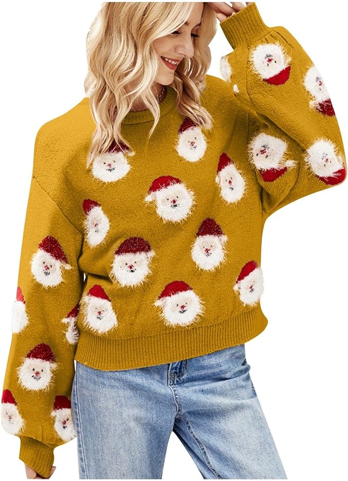 Azucena® | Oversized Christmas sweater with Santa Claus motif