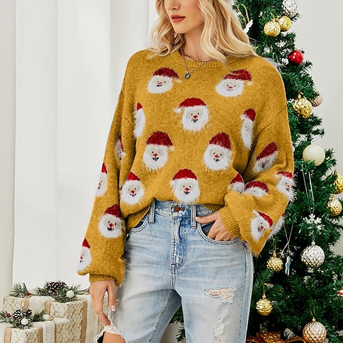 Azucena® | Oversized Christmas sweater with Santa Claus motif