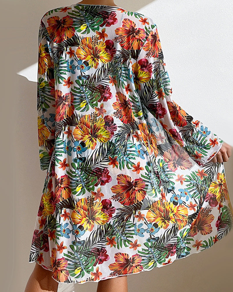 Daphne® | Three-piece floral bikini set