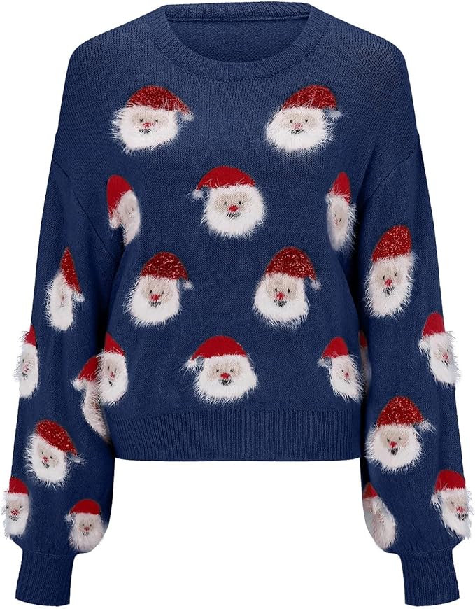 Azucena® | Oversized Christmas sweater with Santa Claus motif