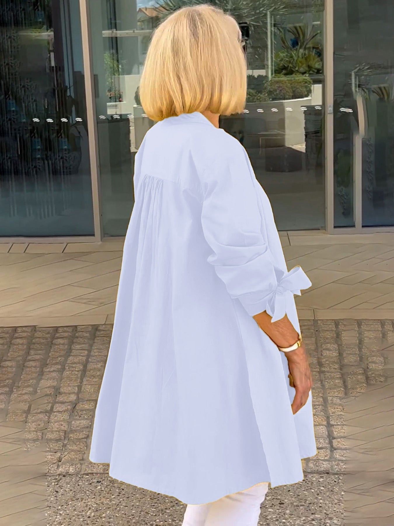 Imelda® | Long, simple cotton shirt