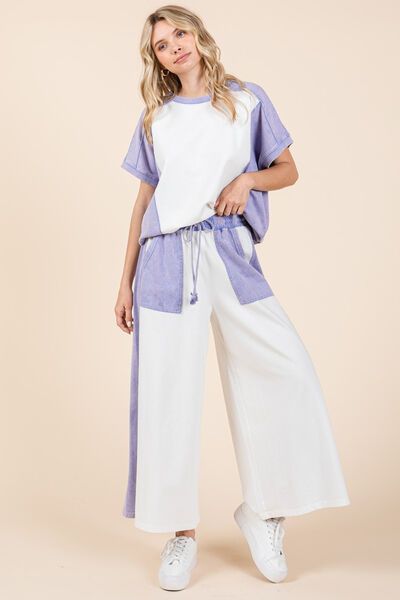 Leticia® | Color block wide leg pants