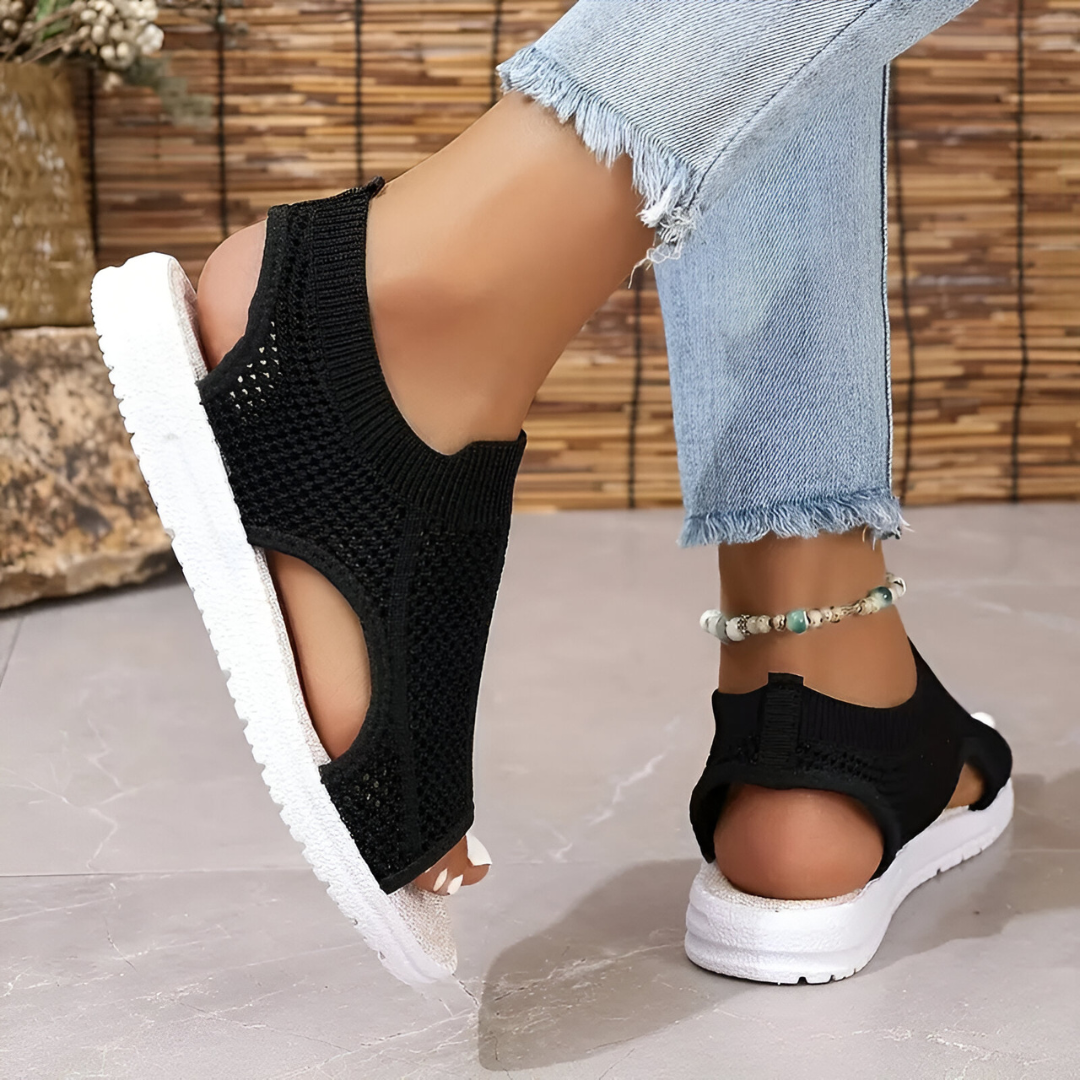 Athena® | Colorful knitted stretch mesh sandals