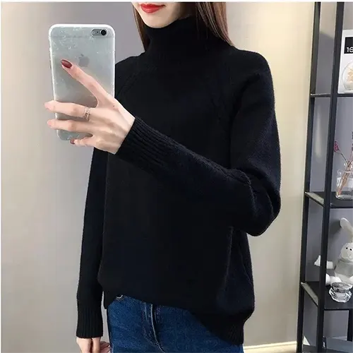 Lina® | Long sleeve turtleneck sweater for women