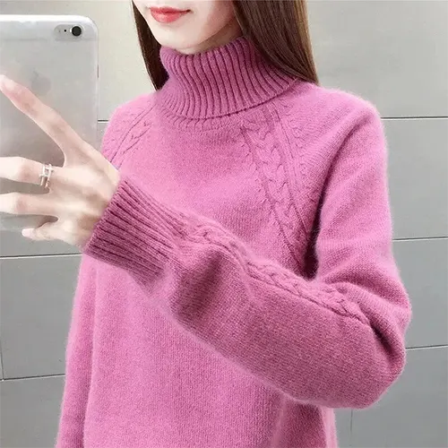 Lina® | Long sleeve turtleneck sweater for women