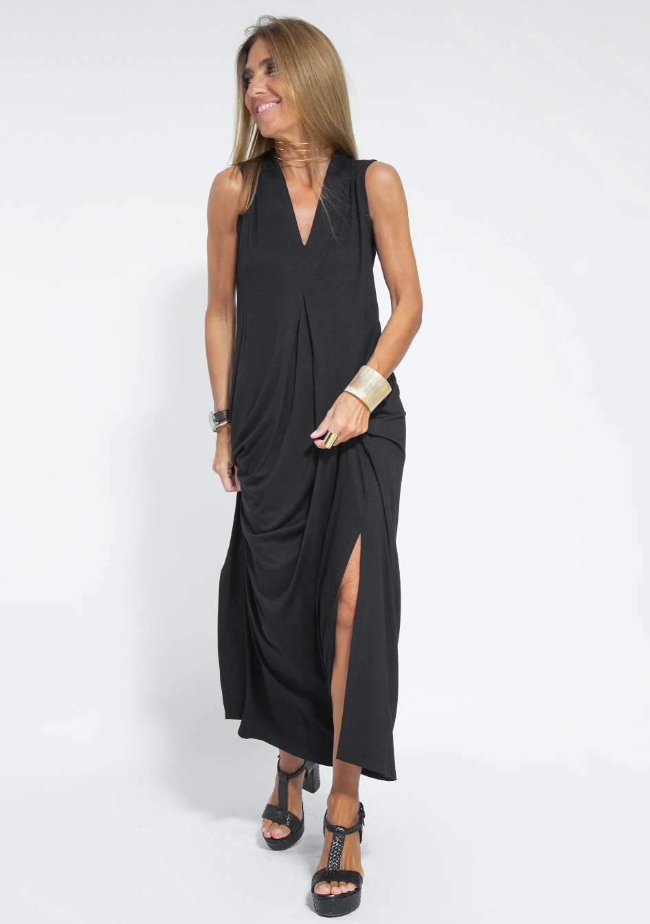 Mabel® | Long Slimming Dress And Vest Set