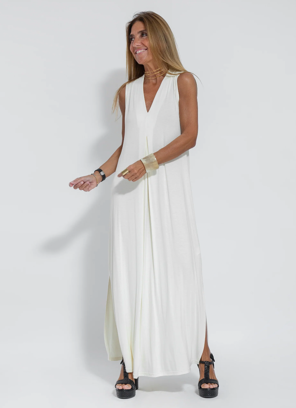 Mabel® | Long Slimming Dress And Vest Set