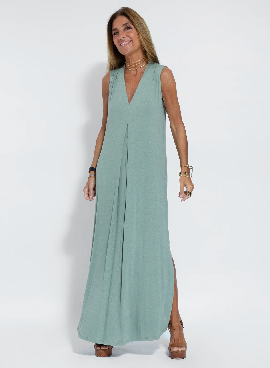 Mabel® | Long Slimming Dress And Vest Set