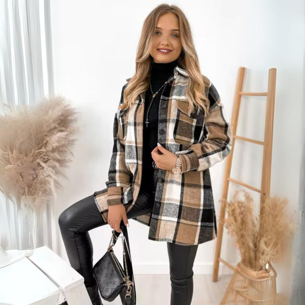 Minerva® | Checked winter jacket