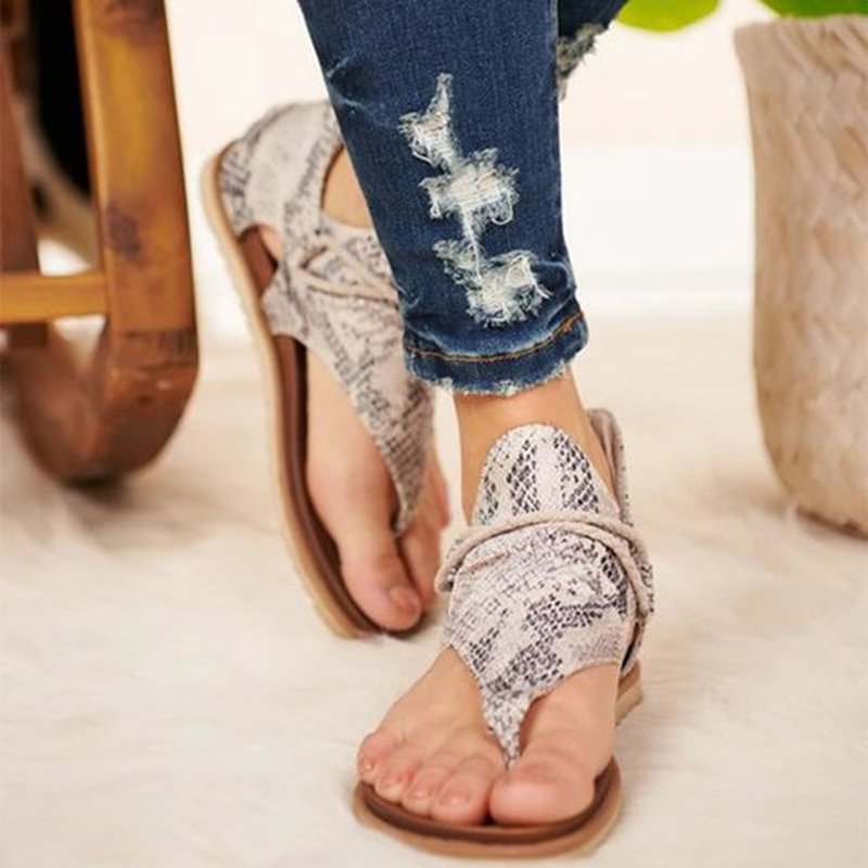 Leyla® | Boho Animal Print Sandals
