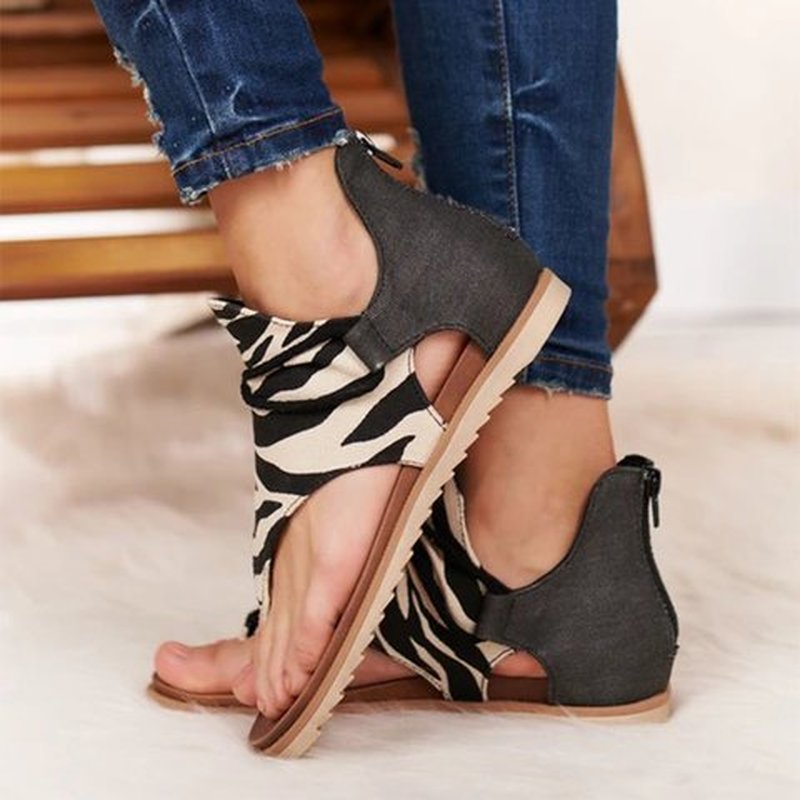 Leyla® | Boho Animal Print Sandals
