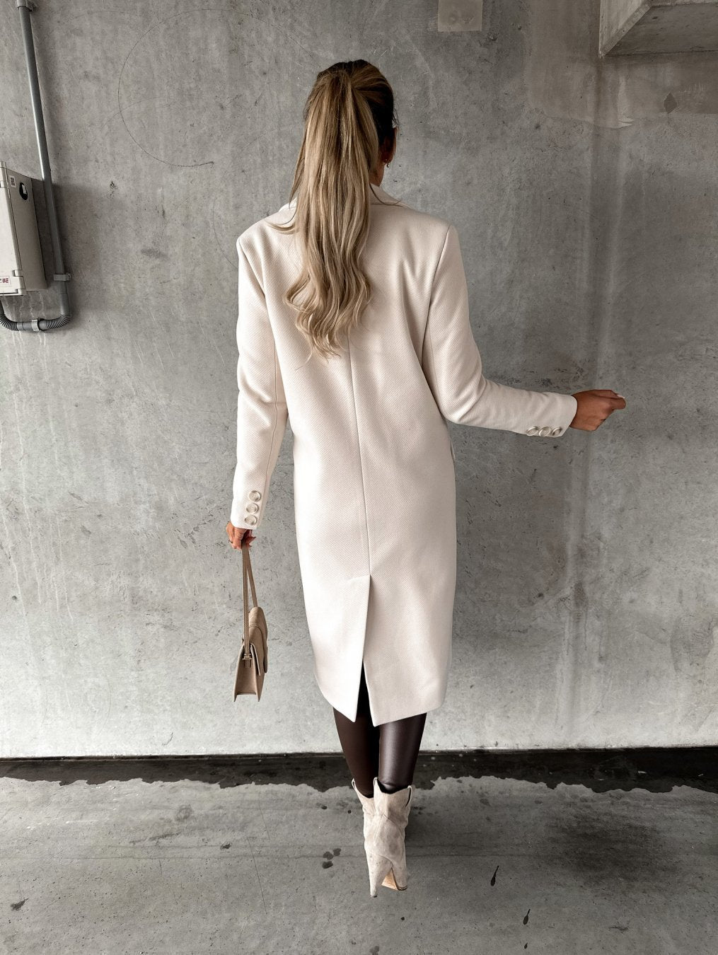Jacqueline® | Stylish double buttoned long coat