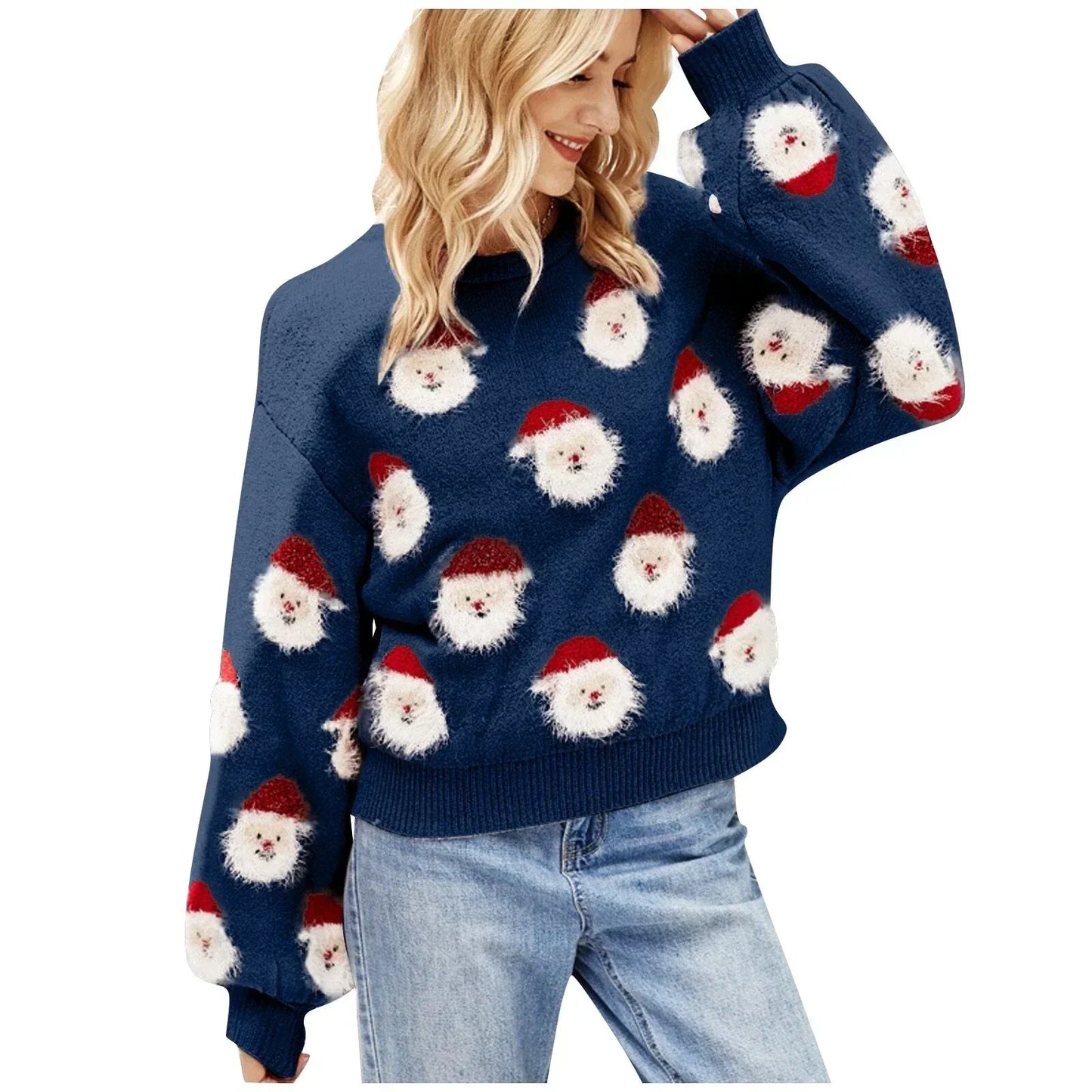 Azucena® | Oversized Christmas sweater with Santa Claus motif