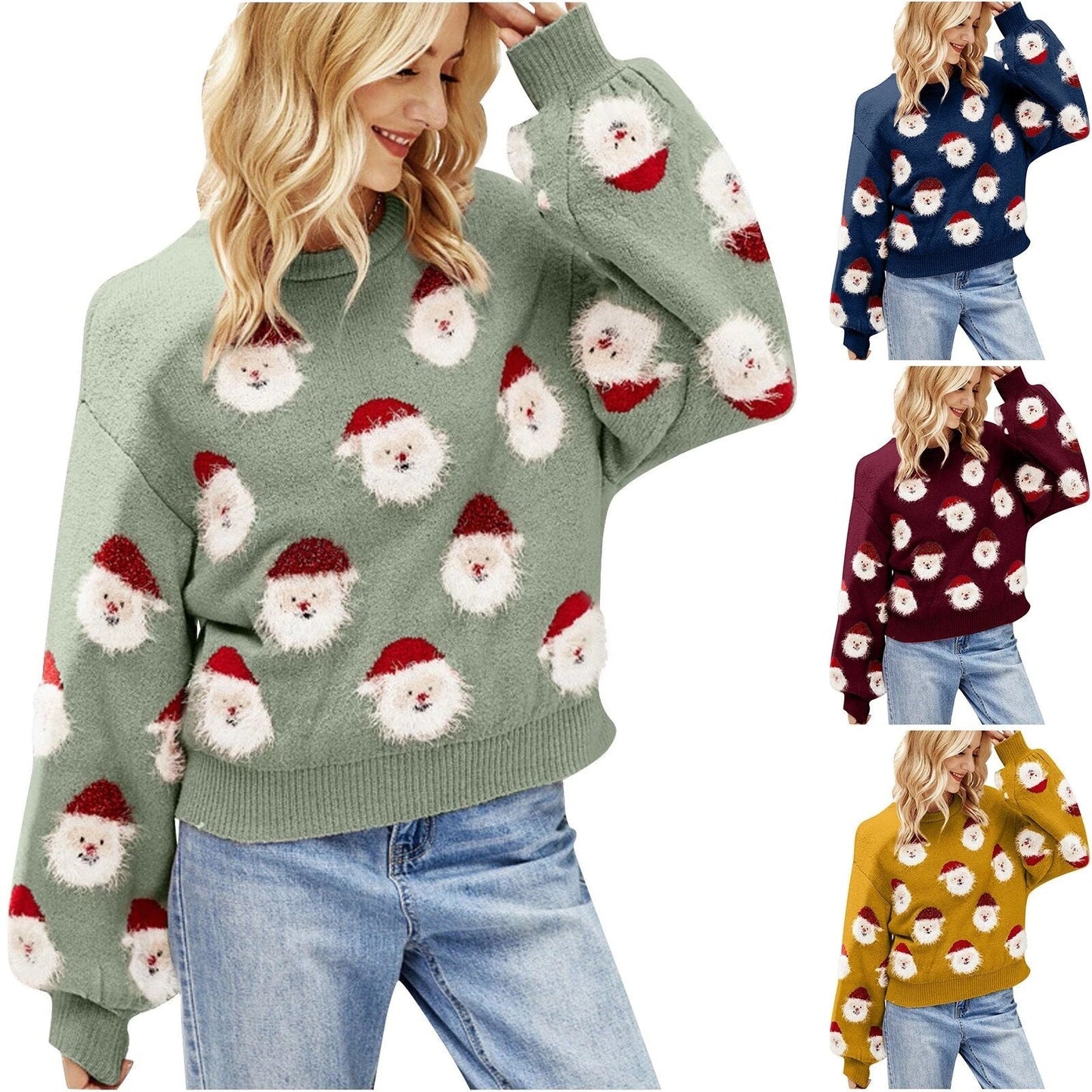Azucena® | Oversized Christmas sweater with Santa Claus motif