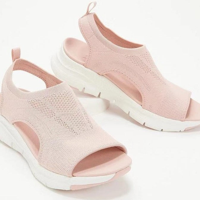 Natalia® | Women'S Breathable Knit Open Toe Slip-On Sandals