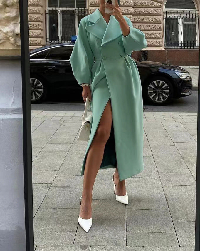 Dulce® | Coat with puff sleeves and lapels