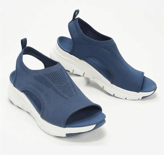 Natalia® | Women'S Breathable Knit Open Toe Slip-On Sandals