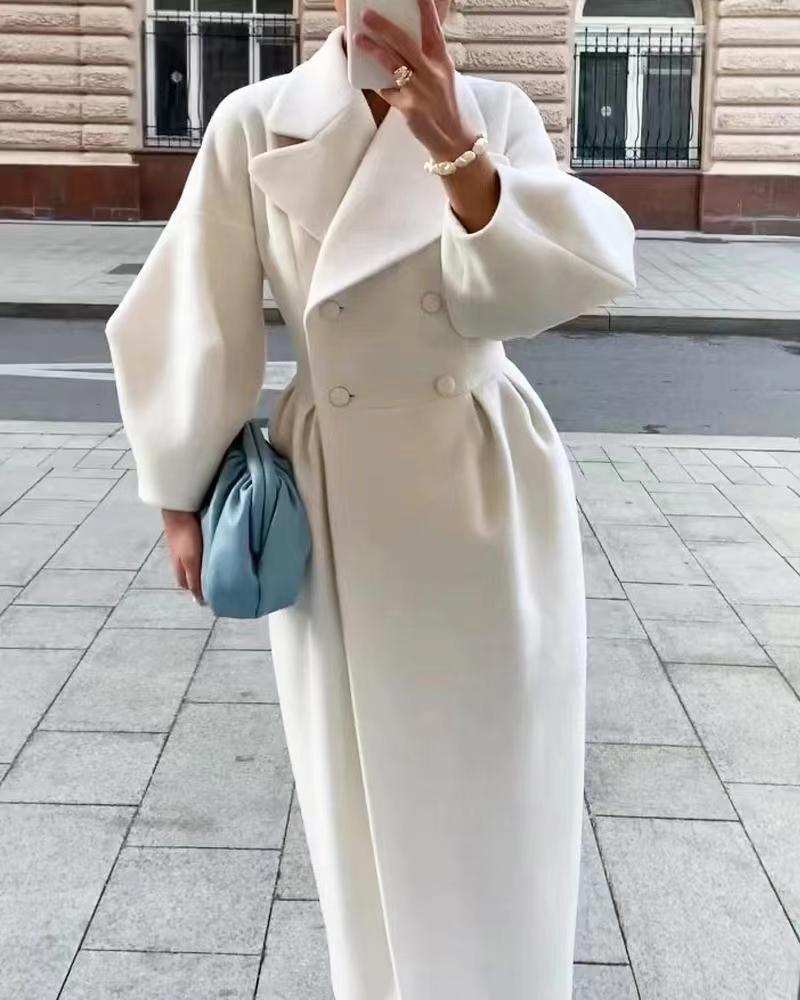 Dulce® | Coat with puff sleeves and lapels