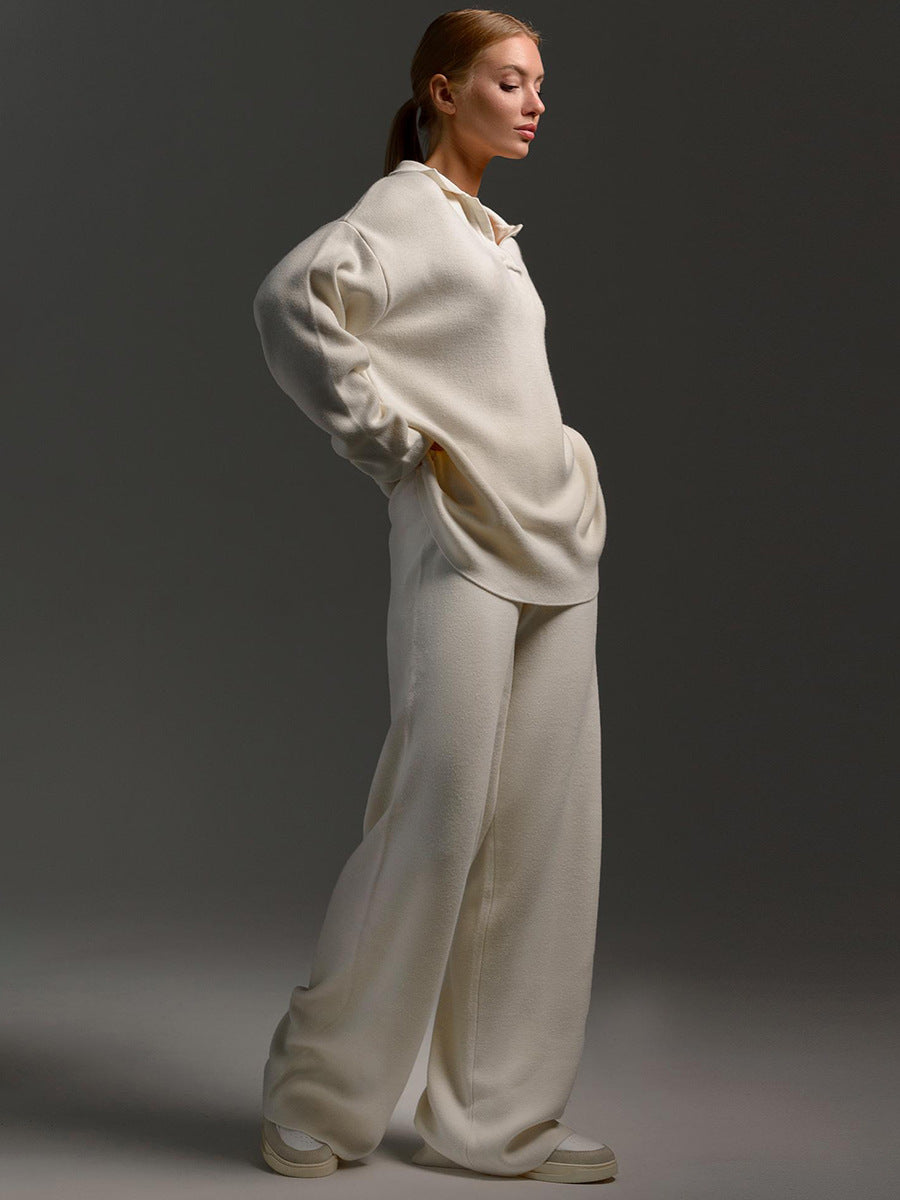 Abigail | Long sleeved polo shirt and trousers for women