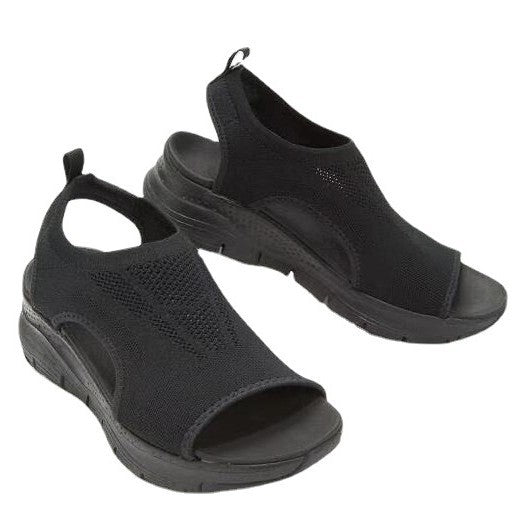Natalia® | Women'S Breathable Knit Open Toe Slip-On Sandals