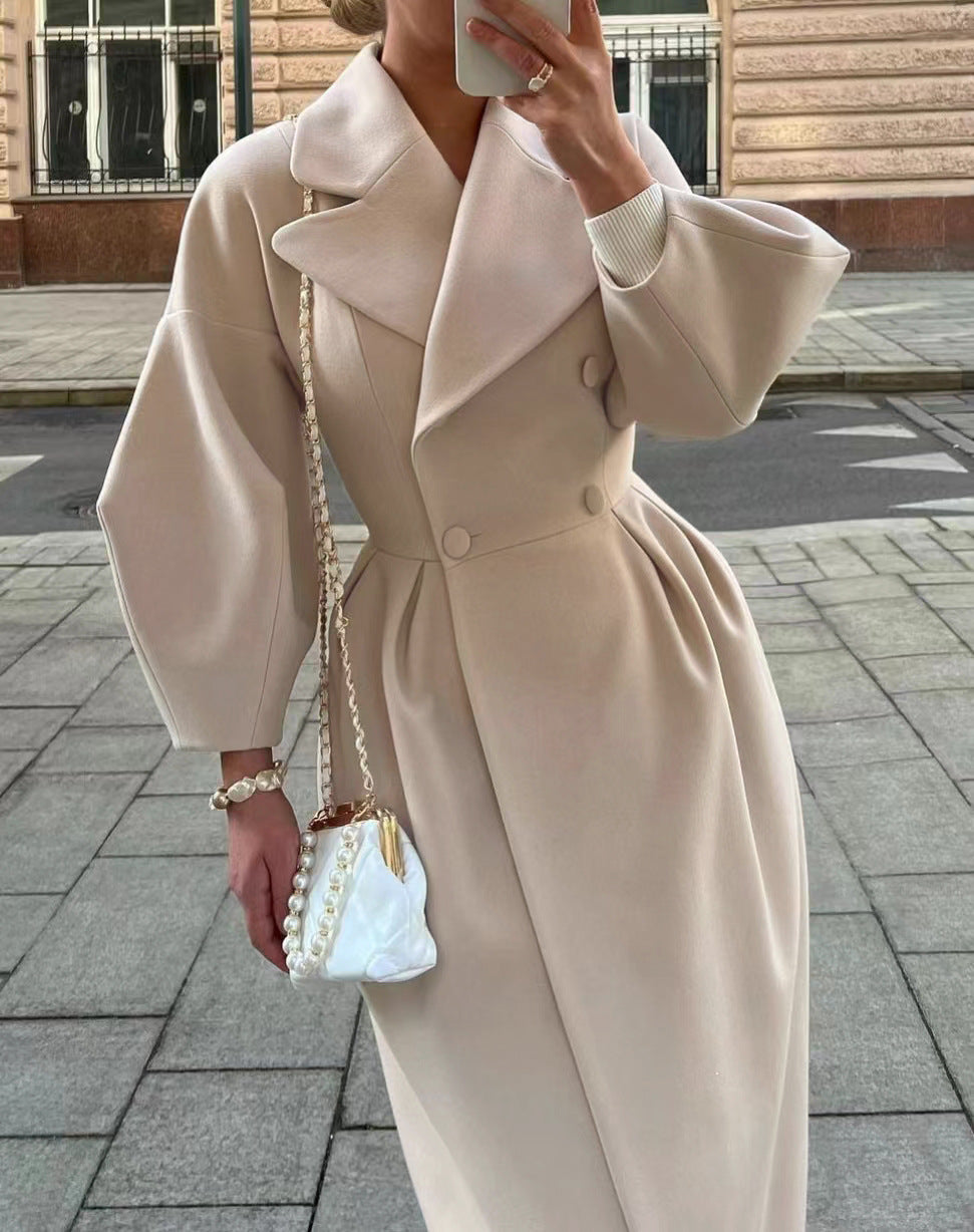 Dulce® | Coat with puff sleeves and lapels