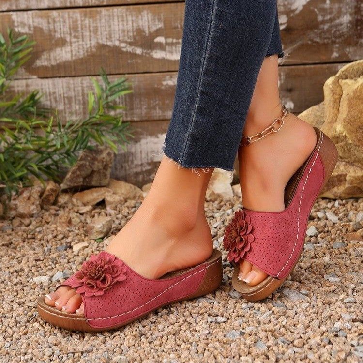 Nahir® | Women'S Flower-Embellished Slide Sandals