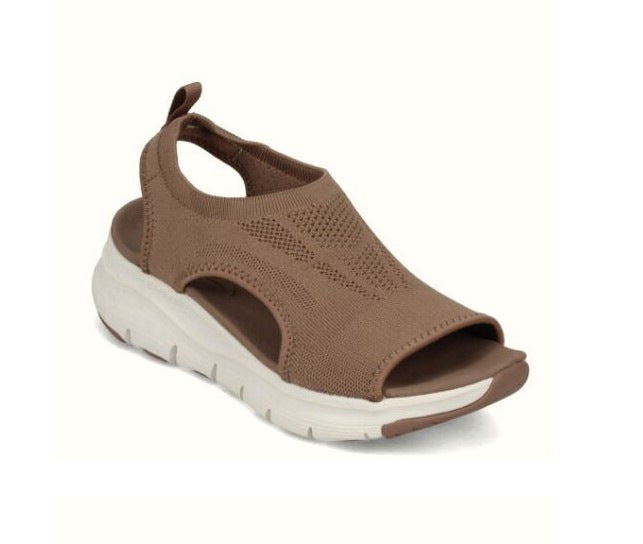 Natalia® | Women'S Breathable Knit Open Toe Slip-On Sandals