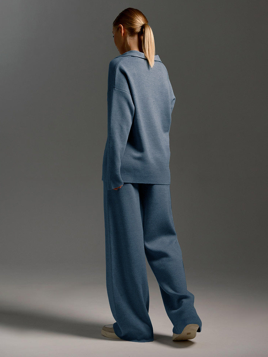 Abigail | Long sleeved polo shirt and trousers for women
