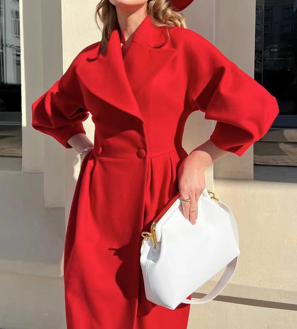 Dulce® | Coat with puff sleeves and lapels