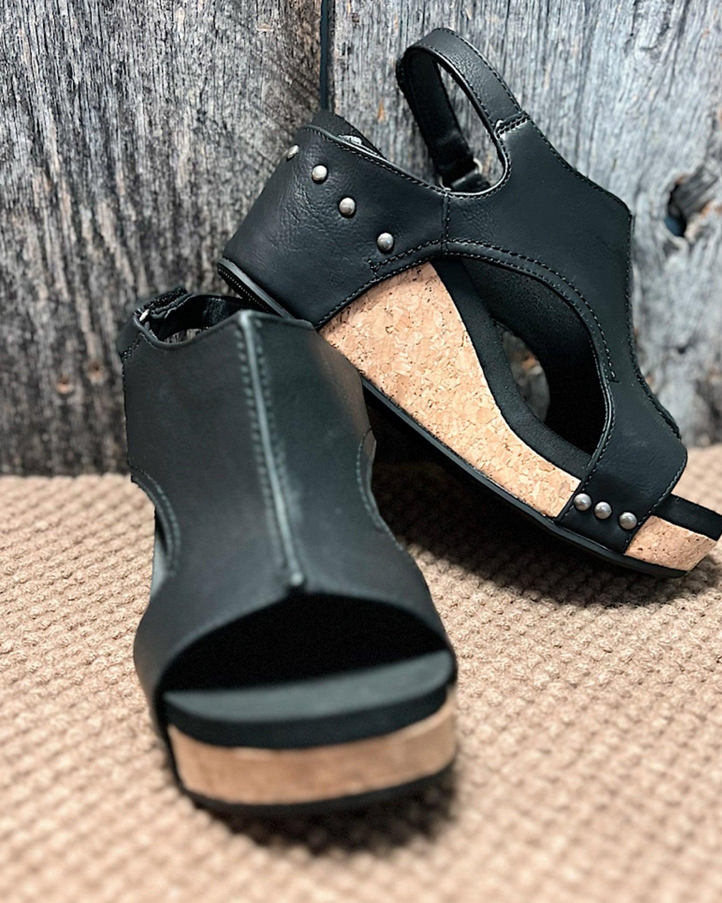 Nora® | Tulum Sandals Comfortable Open Toe Leather Wedges