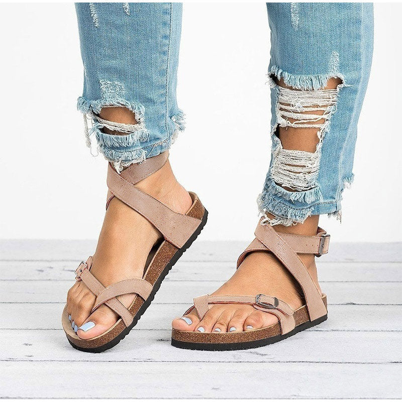 Karen® | Dark Brown Leather Strappy Sandals For Effortless Style