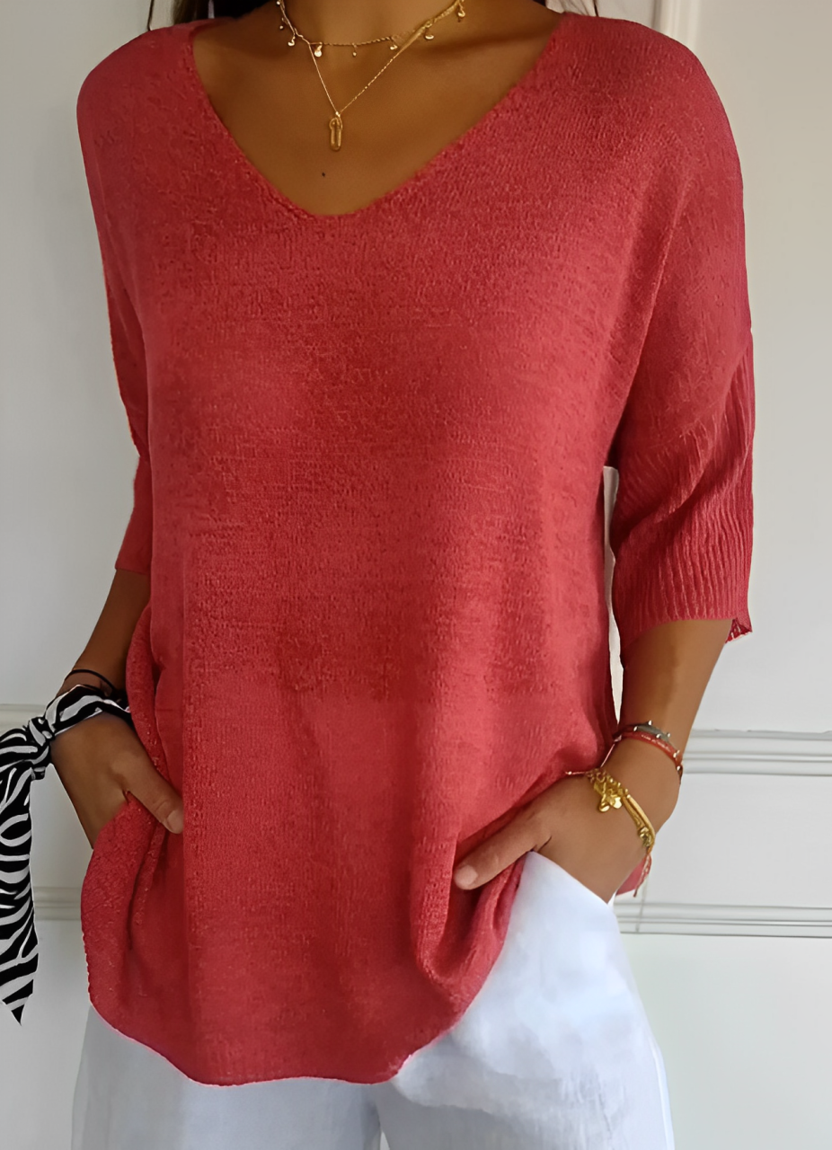 Abigail® | Casual V-neck soft top