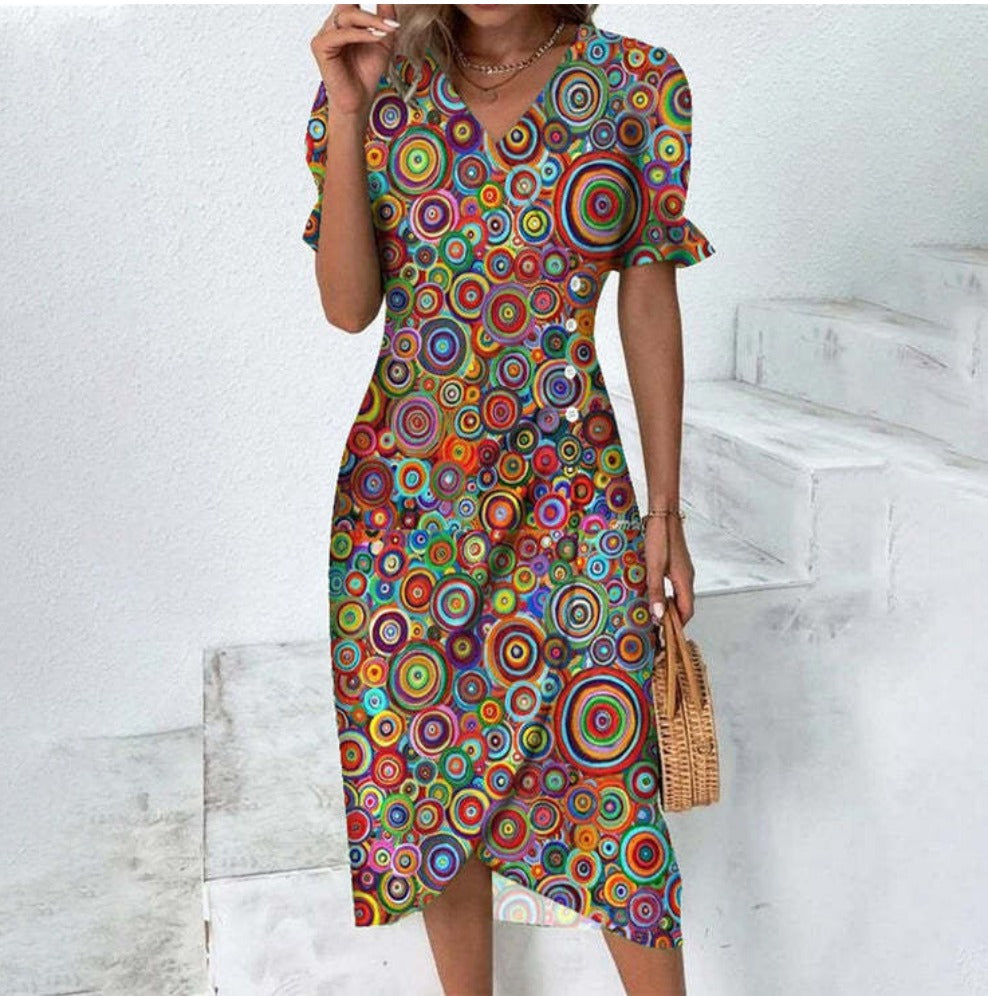 Lydia® | Fine Dress With Buttons